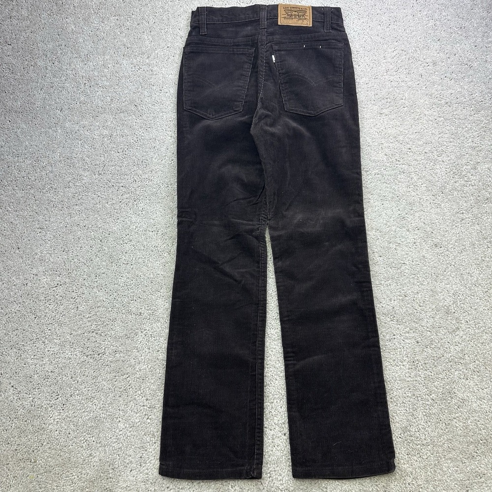 Vtg 70s Levis 717 Student Corduroy Pants Brown 26x27 USA Made